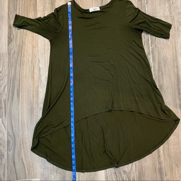 CJLA olive green high low t shirt size medium - Picture 7 of 7